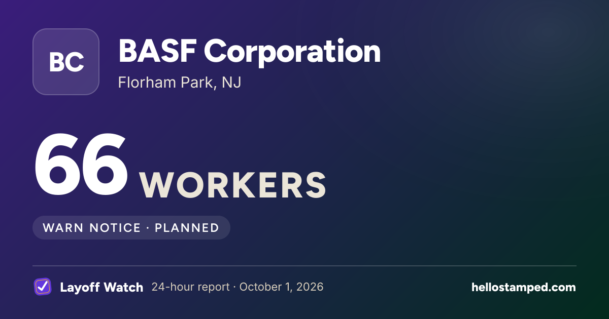 BASF Corporation: 66 — a shareable card summarising this report