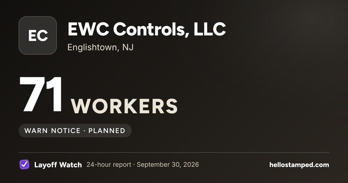 EWC Controls, LLC: 71 — a shareable card summarising this report