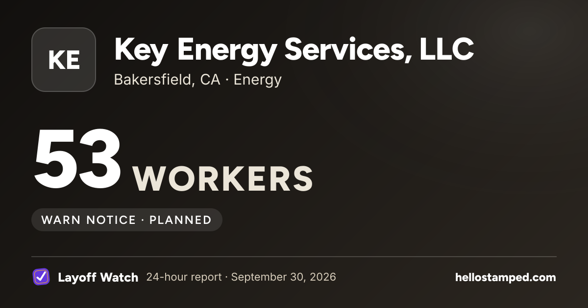 Key Energy Services, LLC: 53 — a shareable card summarising this report