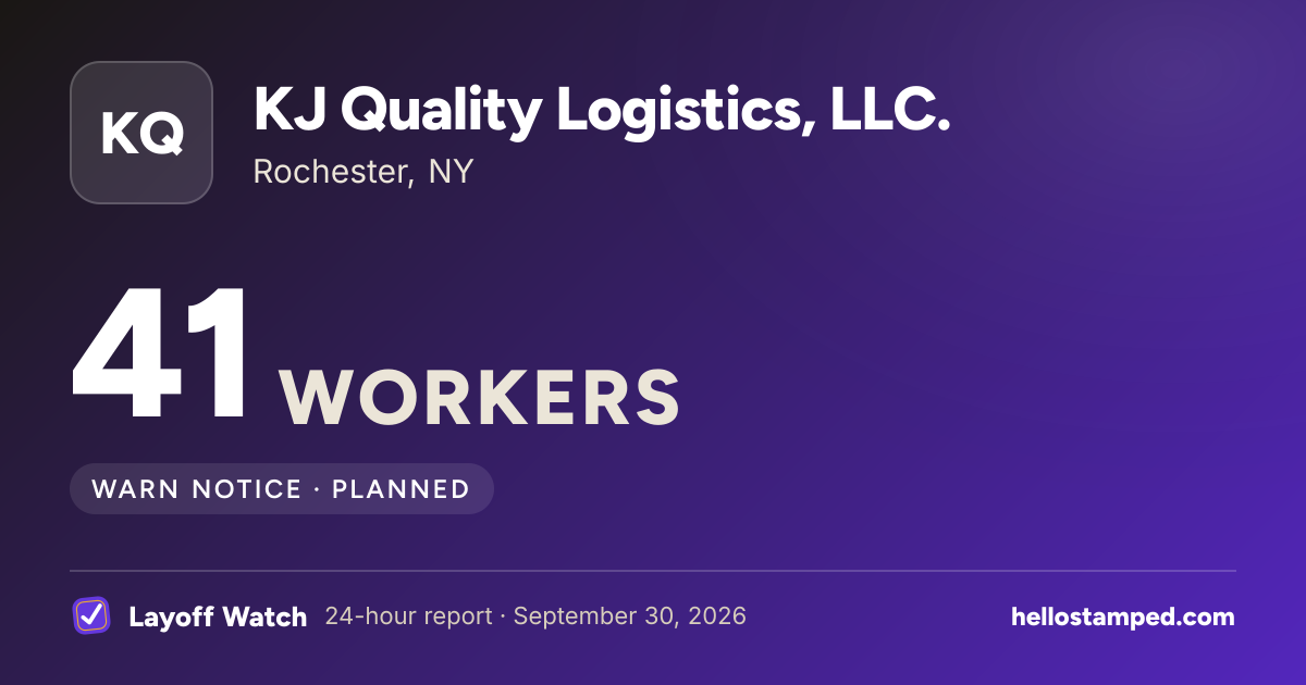 KJ Quality Logistics, LLC.: 41 — a shareable card summarising this report